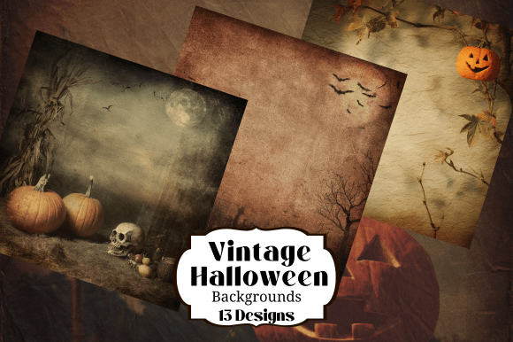 13 Vintage Halloween Backgrounds
