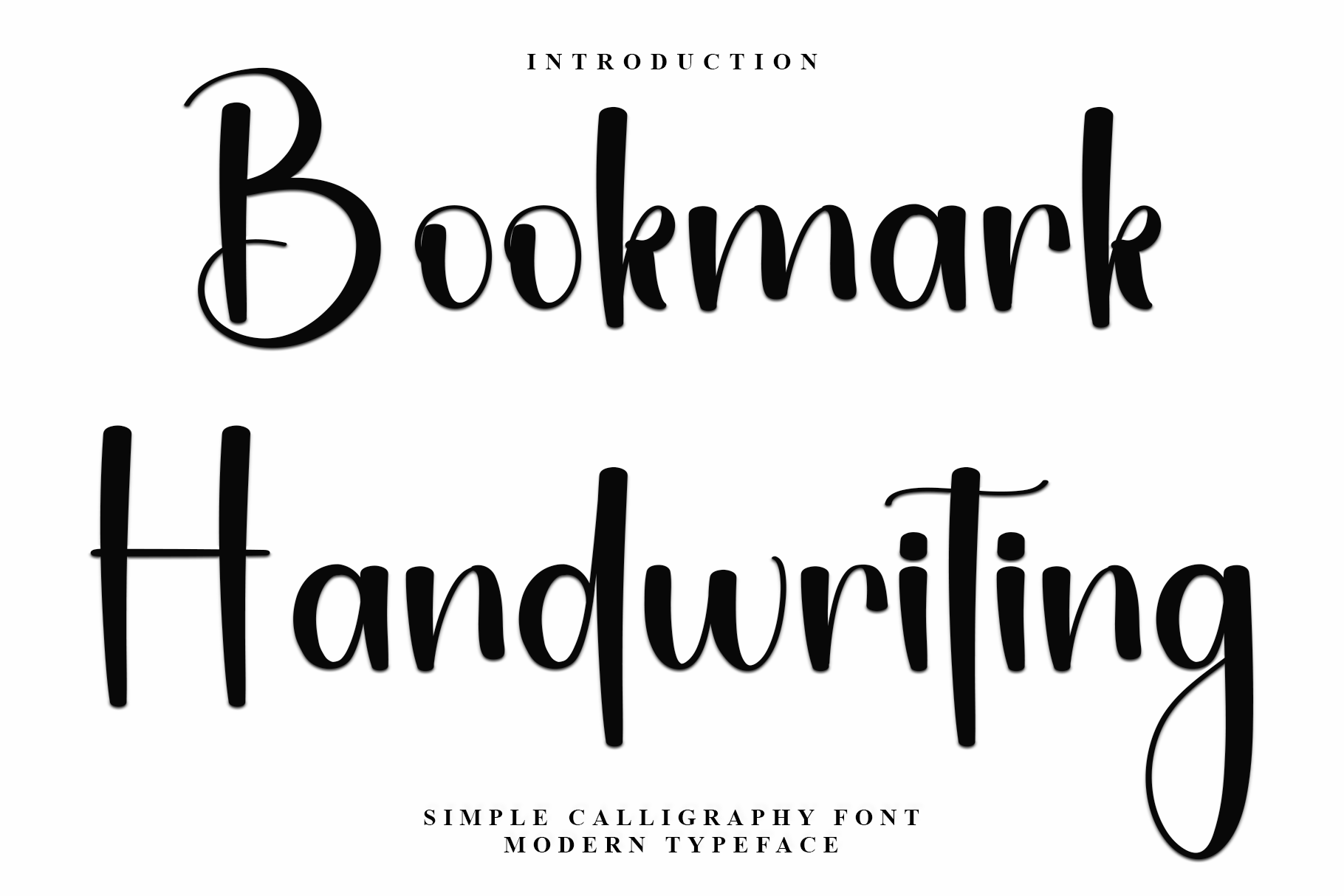 Bookmark Handwriting preview, handwritten font for card labels