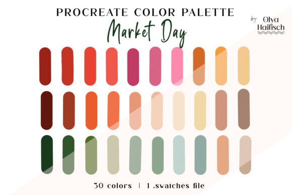 Bright Festive Procreate Color Palette