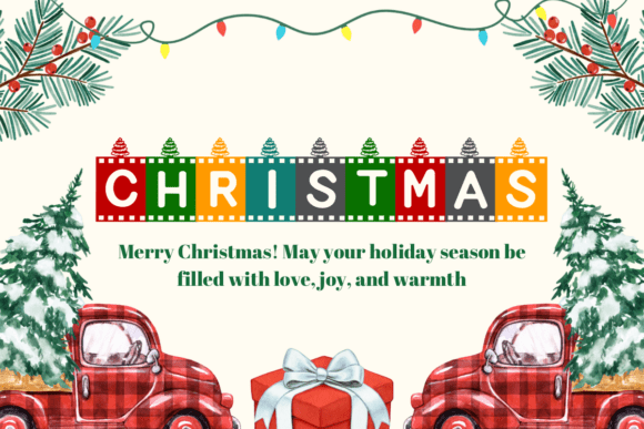 Christmas Film Frame Font PNG with transparent background - Preview 2