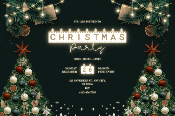 Christmas Film Frame Font PNG with transparent background - Preview 3