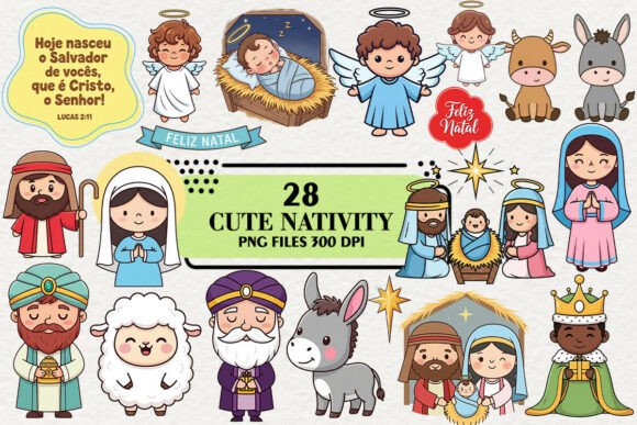 Cute Christmas Nativity Clipart