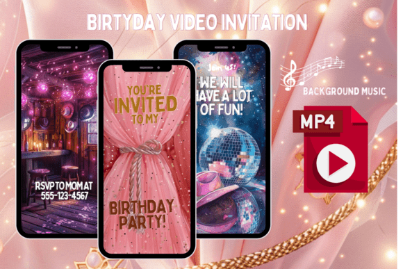 Editable Cowgirl Birthday Video