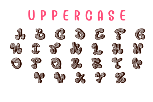 Handwriting Cute Font PNG with transparent background - Preview 1