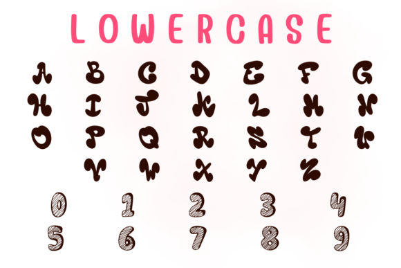 Handwriting Cute Font PNG with transparent background - Preview 2