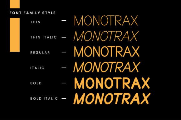 Monotrax Font PNG with transparent background - Preview 2