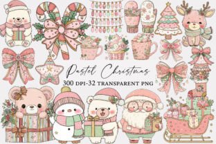 Pastel Christmas Clipart Graphic by Designworld · Creative Fabrica