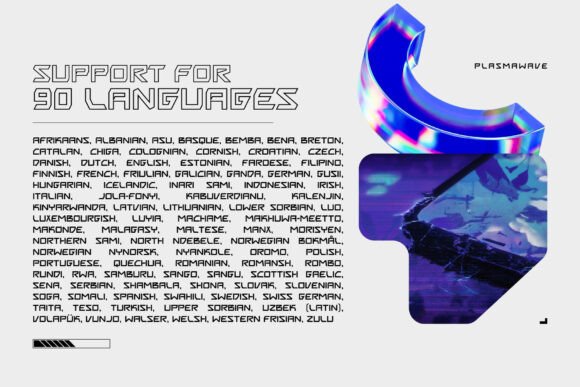 Plasmawave Font PNG with transparent background - Preview 2