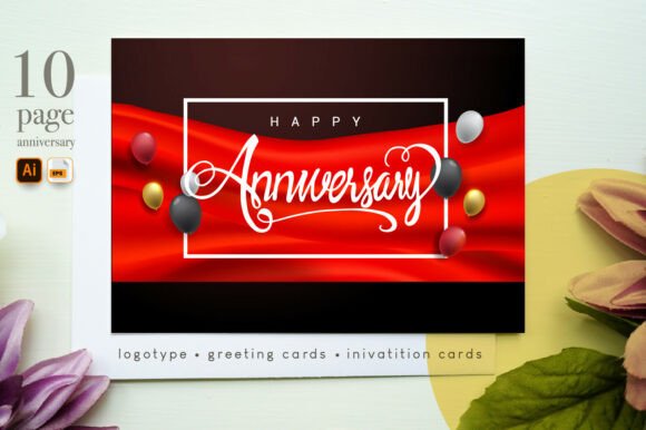 10 Pages Anniversary Invitation Card