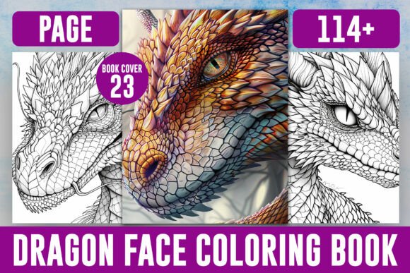 114 Dragon Face Coloring Pages