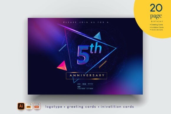 Anniversary Logo-Colorful Background