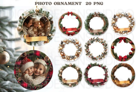 Christmas Photo Ornament Png, Photo Png