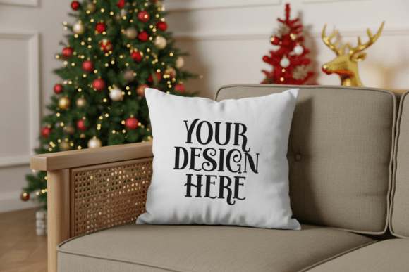 Christmas Pillow Mockup