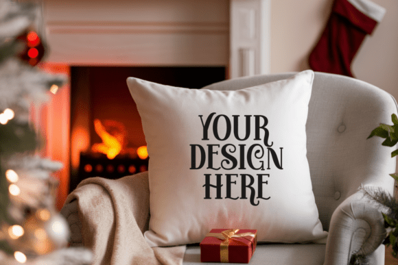 Christmas Pillow Mockup