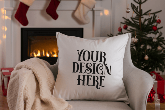 Christmas Pillow Mockup