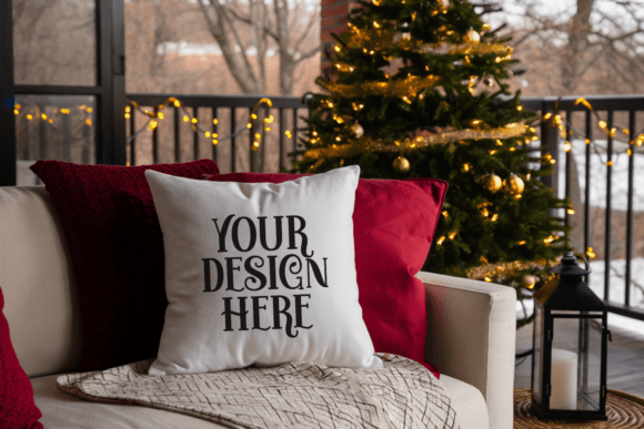 Christmas Pillow Mockup