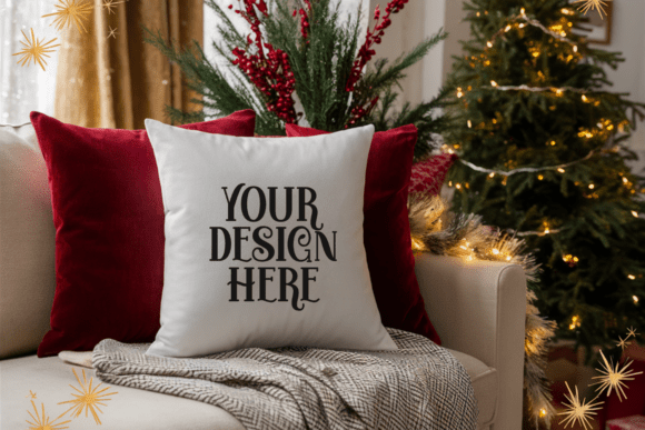 Christmas Pillow Mockup