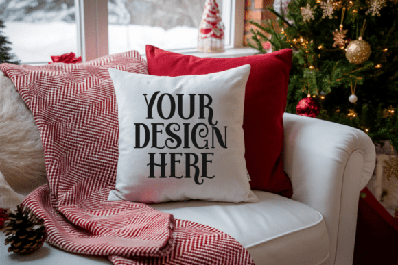 Christmas Pillow Mockup
