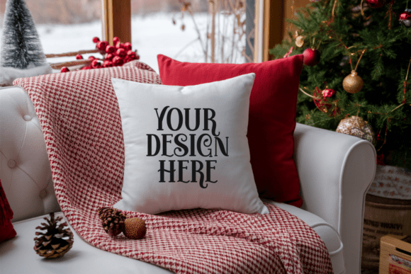 Christmas Pillow Mockup