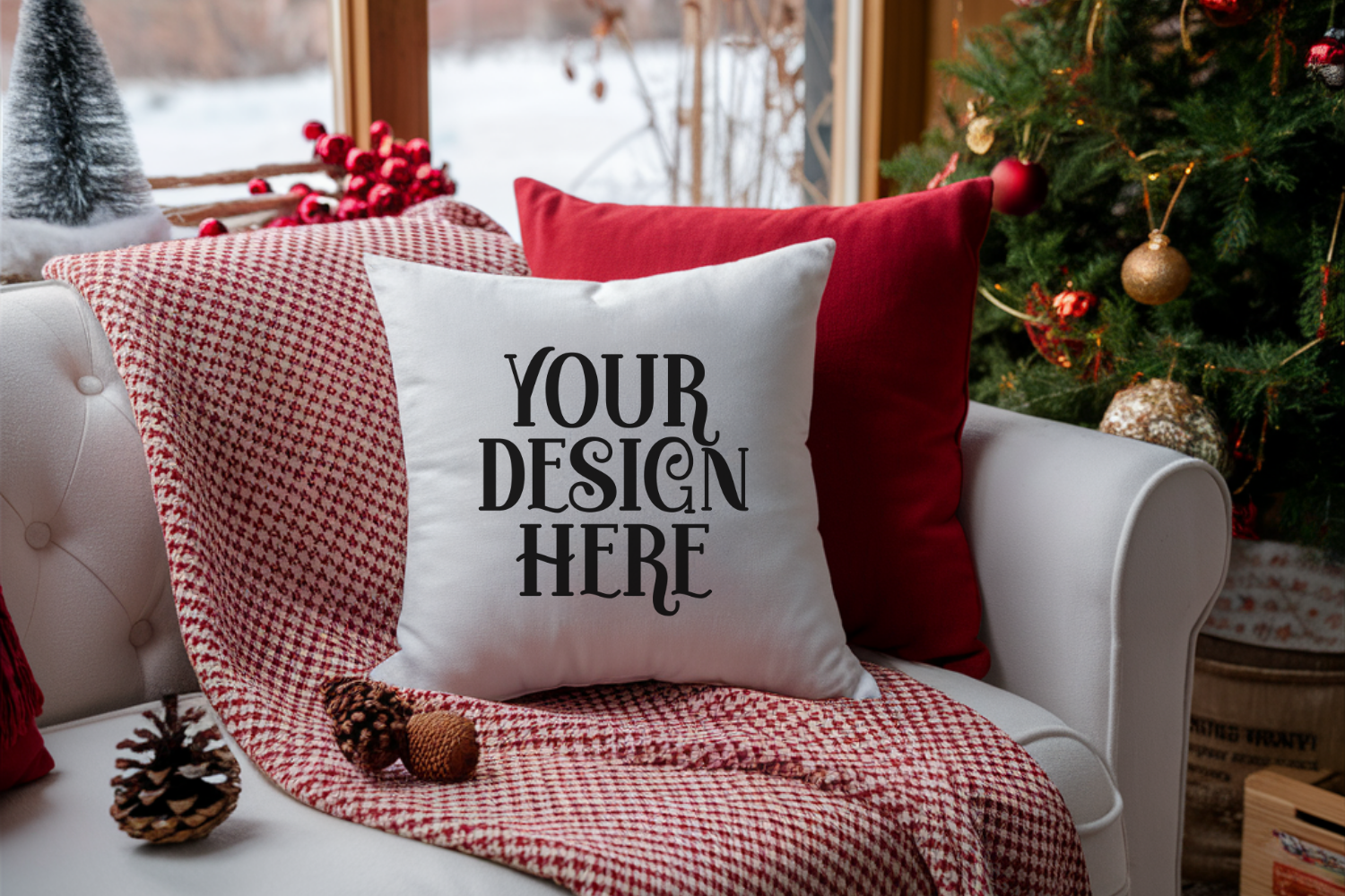 Christmas Pillow Mockup