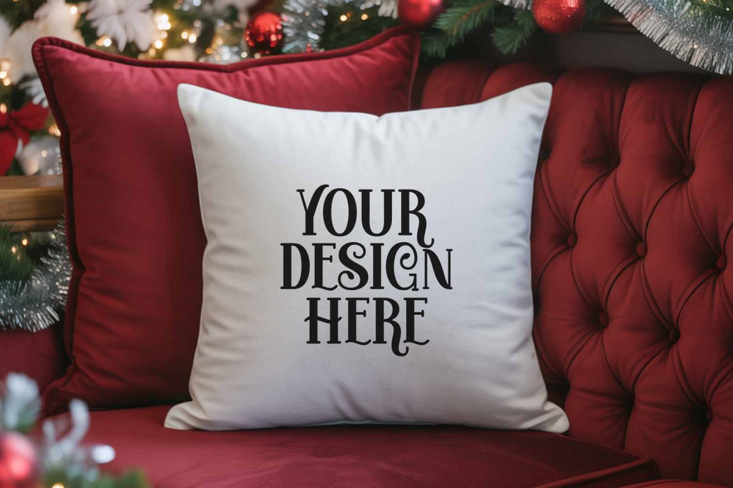 Christmas Pillow Mockup