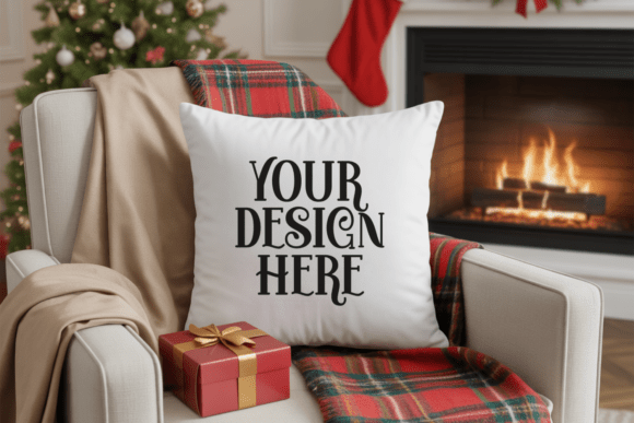Christmas Pillow Mockup