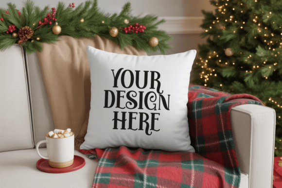 Christmas Pillow Mockup