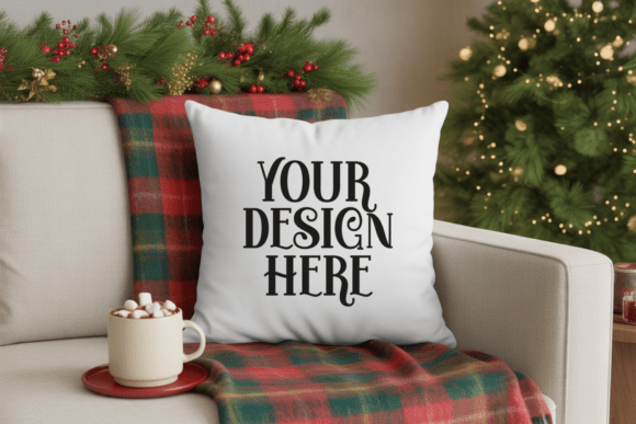 Christmas Pillow Mockup