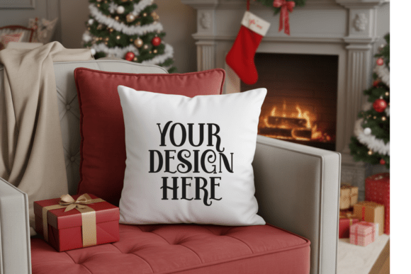 Christmas Pillow Mockup