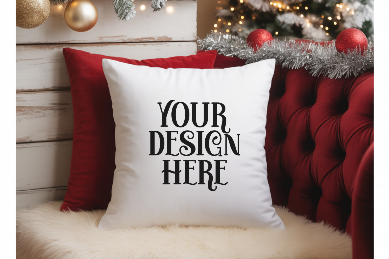 Christmas Pillow Mockup