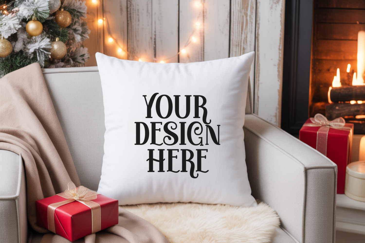 Christmas Pillow Mockup