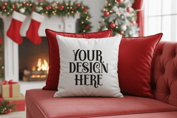 Christmas Pillow Mockup
