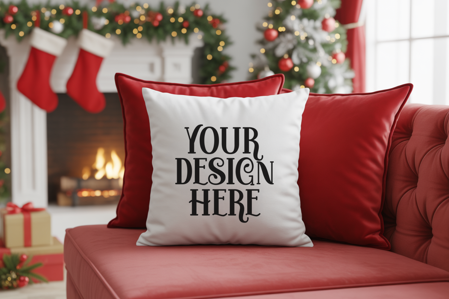 Christmas Pillow Mockup