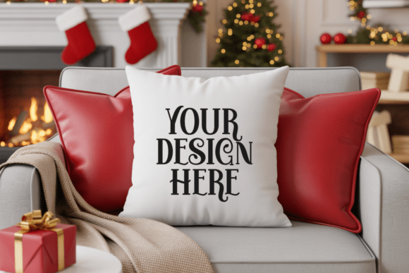 Christmas Pillow Mockup