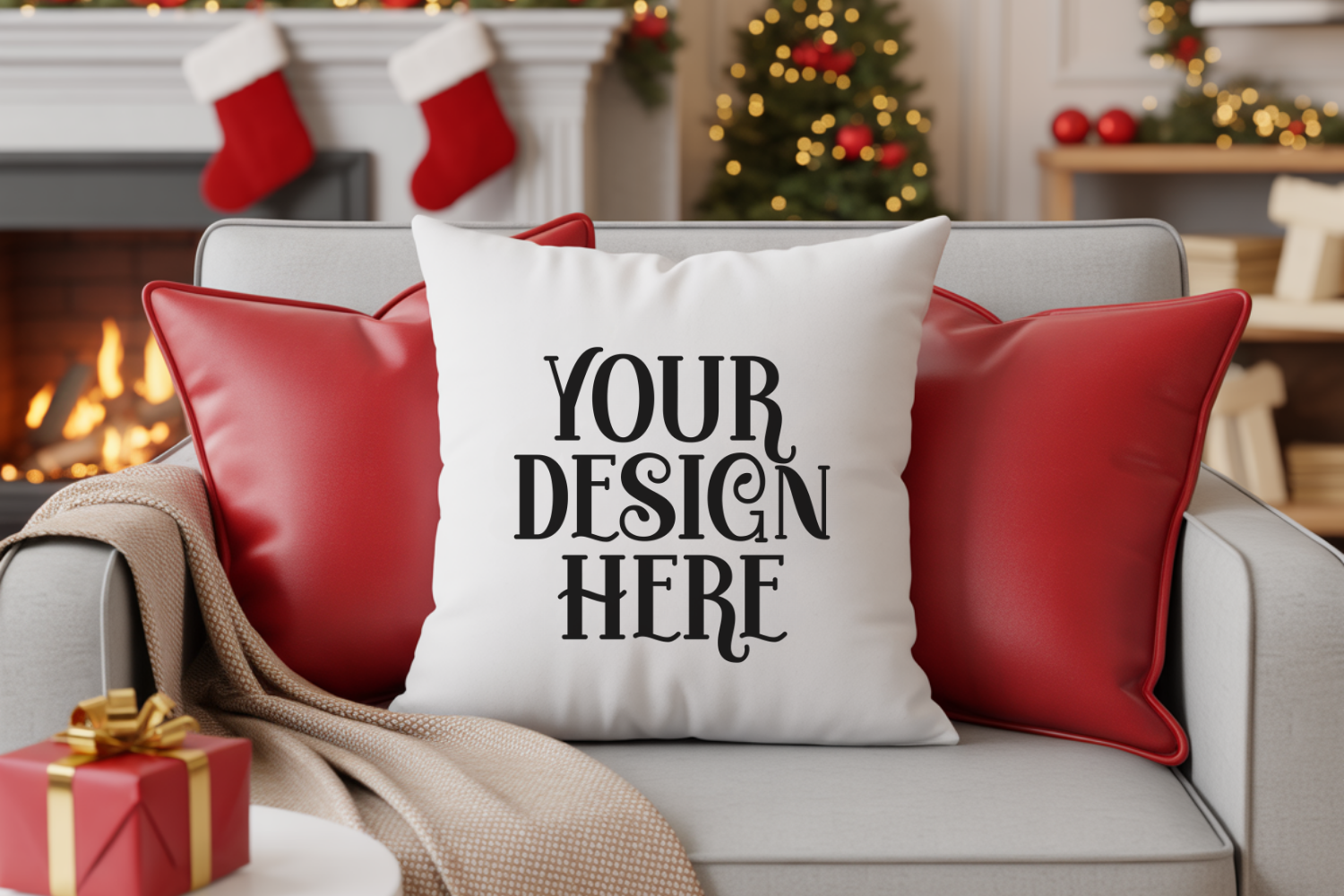 Christmas Pillow Mockup