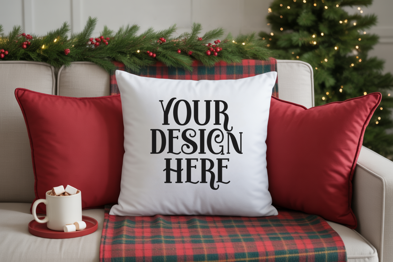 Christmas Pillow Mockup