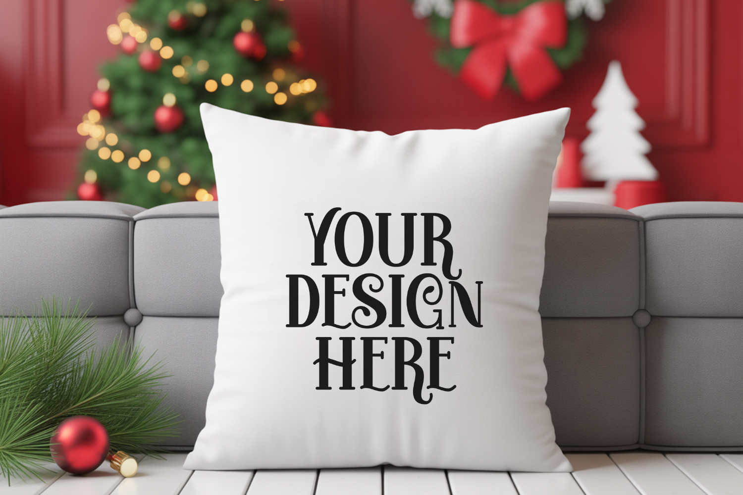 Christmas Pillow Mockup