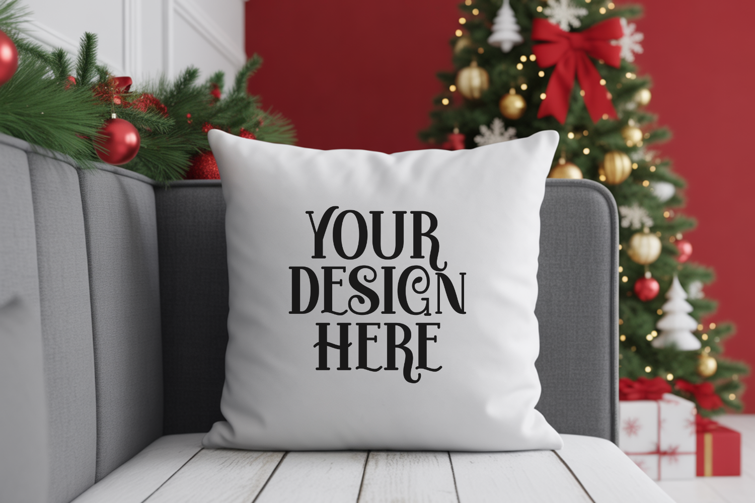 Christmas Pillow Mockup