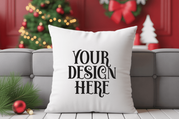 Christmas Pillow Mockup