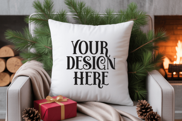 Christmas Pillow Mockup