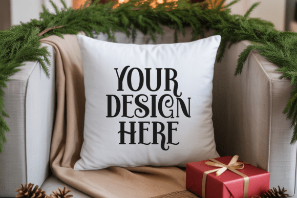Christmas Pillow Mockup