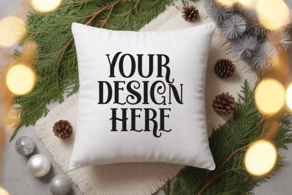 Christmas Pillow Mockup