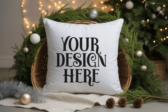 Christmas Pillow Mockup