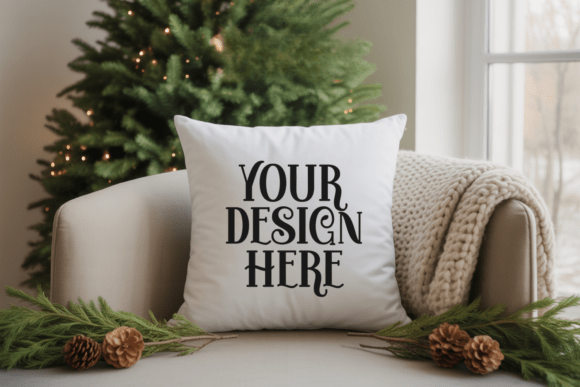 Christmas Pillow Mockup