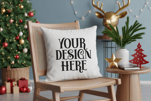 Christmas Pillow Mockup