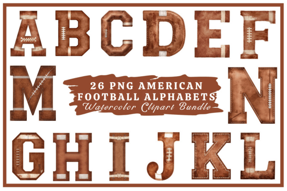 Football Alphabets Watercolor Collection Graphic by Jugo's Universe ...