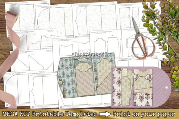 Junk Journal Folio Templates Mega Kit