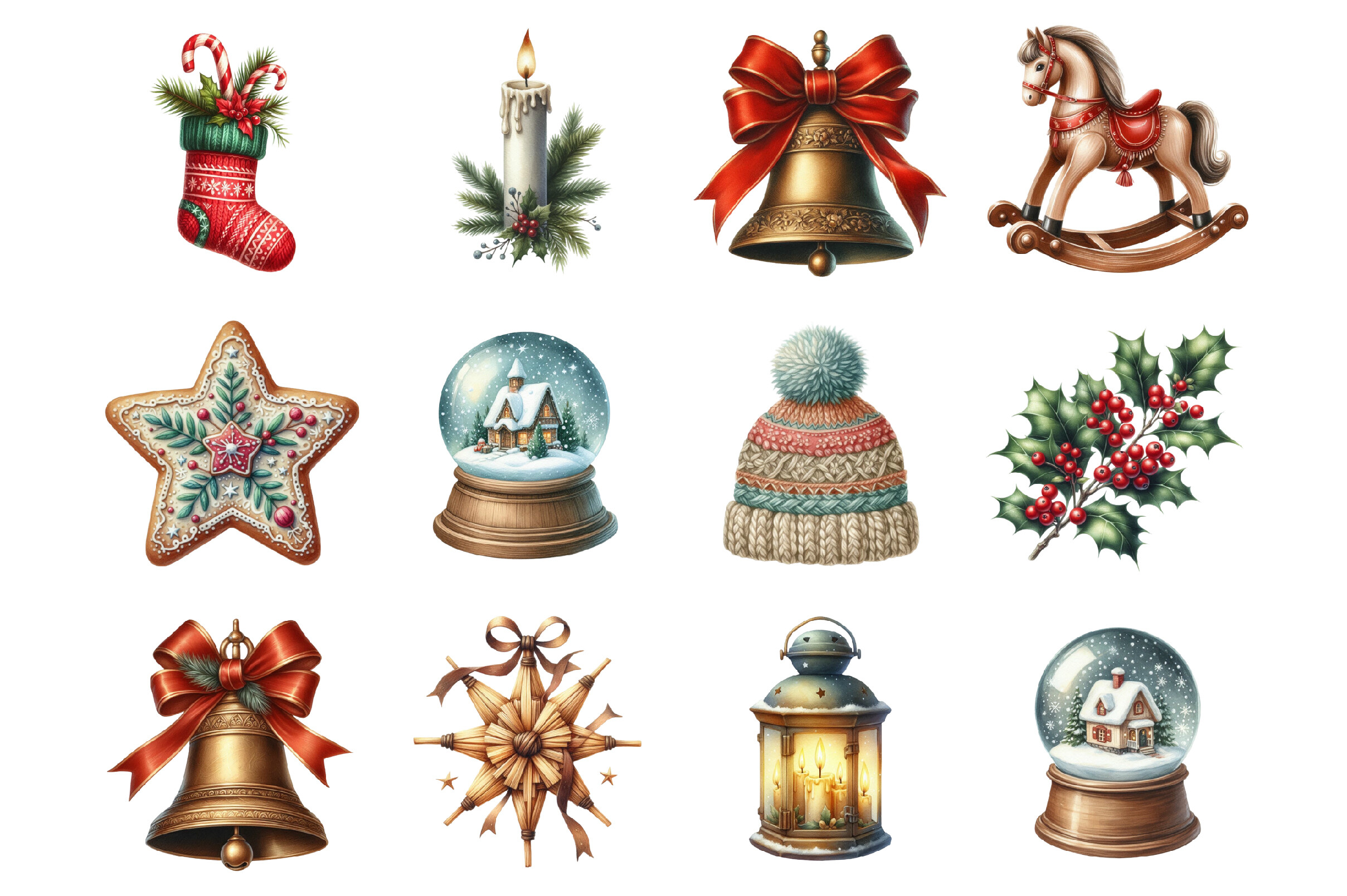 Vintage Handmade Christmas Cliparts. - photo 2