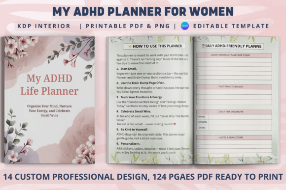 ADHD Planner for Women | KDP Interior