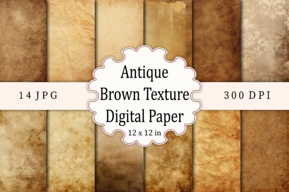 Antique Brown Texture Digital Paper